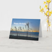 Myrtle Beach Grass Sunrise Foto Geburtstag Karte (Gelbe Blume)
