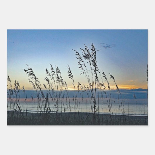 Myrtle Beach Grass Sunrise Foto Geschenkpapier Set (Vorderseite 3)