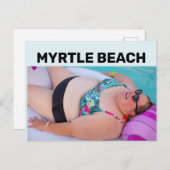 MYRTLE BEACH GROSSE BADEWÜRDE Postkarten (Vorne/Hinten)