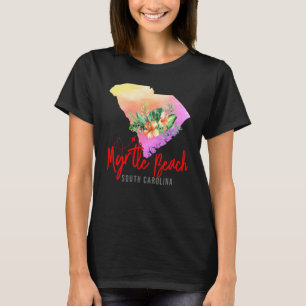 Myrtle Beach Karte passend Urlaub Familie Mädchen  T-Shirt