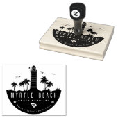 Myrtle Beach Leuchtturm SC Retro Sunset Souvenirs Gummistempel (Stempel)