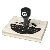 Myrtle Beach Leuchtturm SC Retro Sunset Souvenirs Gummistempel (Stempel)