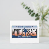 Myrtle Beach License Plate Postkarte (Stehend Vorderseite)