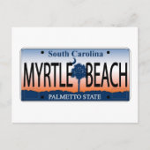 Myrtle Beach License Plate Postkarte (Vorderseite)
