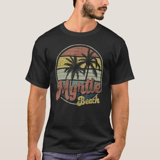 Myrtle Beach Palmetto Tree South Carolina Vacation T-Shirt (Vorderseite)