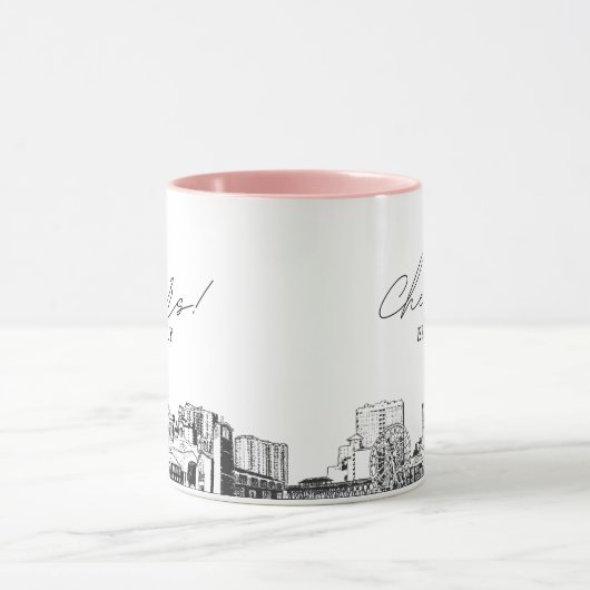 Myrtle Beach Personalisierte Hochzeitscoffee-Tasse Tasse (Zentrum)