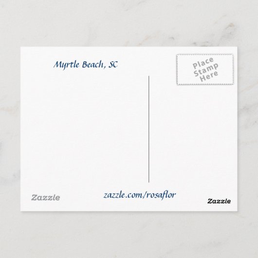 Myrtle Beach Pier Postkarte (Rückseite)