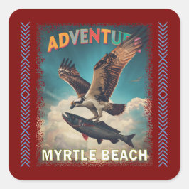 Myrtle beach quadratischer aufkleber