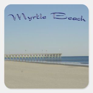 Myrtle Beach Quadratischer Aufkleber