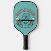 Myrtle Beach Retro Vignette Pickleball Schläger (Vorderseite)