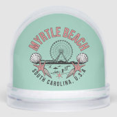 Myrtle Beach Retro Vignette  Schneekugeln (Vorderseite)