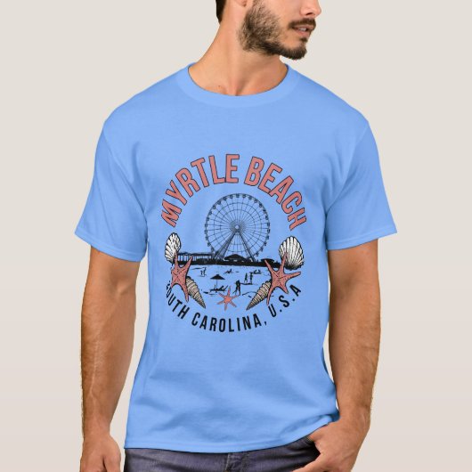 Myrtle Beach Retro Vignette T-Shirt (Vorderseite)