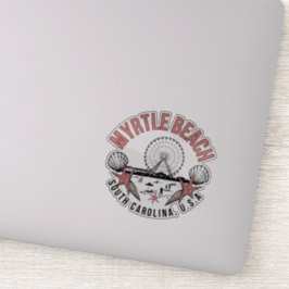 Myrtle Beach Retro Vignette Vinyl Decal Aufkleber
