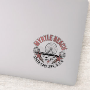 Myrtle Beach Retro Vignette Vinyl Decal Aufkleber