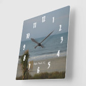 Myrtle Beach, Sc #1 Quadratische Wanduhr (Winkel)