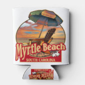 Myrtle Beach SC Beach Scene Design Dosenkühler (Rückseite)