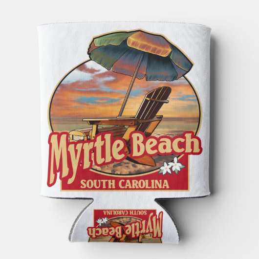 Myrtle Beach SC Beach Scene Design Dosenkühler (Rückseite)