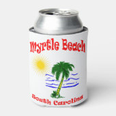Myrtle Beach SC Palm Tree Water Design Dosenkühler (Kanne Vorderseite)