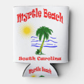 Myrtle Beach SC Palm Tree Water Design Dosenkühler (Vorderseite)