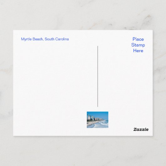 Myrtle Beach SC Post Card Postkarte (Rückseite)