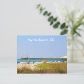 Myrtle Beach SC Postcard, Fotografy Beach Scene Postkarte (Stehend Vorderseite)