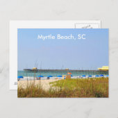 Myrtle Beach SC Postcard, Fotografy Beach Scene Postkarte (Vorne/Hinten)