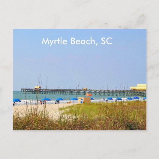 Myrtle Beach SC Postcard, Fotografy Beach Scene Postkarte (Vorderseite)