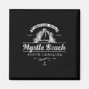 Myrtle Beach Sc Sailboat Vintages nautisches T-Shi Magnet