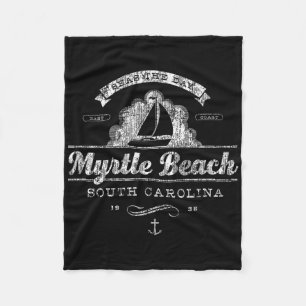 Myrtle Beach Sc Segelboot Vintage Nautical T-Shirt Fleecedecke