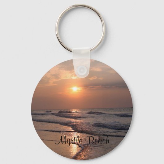 Myrtle Beach SC Sunrise Over Ocean Key Chain Schlüsselanhänger (Vorderseite)