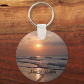 Myrtle Beach SC Sunrise Over Ocean Key Chain Schlüsselanhänger (Vorderseite)