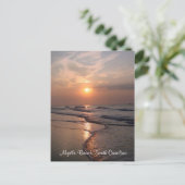 Myrtle Beach SC Sunrise Over Ocean Post Card Postkarte (Stehend Vorderseite)