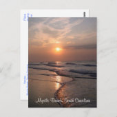 Myrtle Beach SC Sunrise Over Ocean Post Card Postkarte (Vorne/Hinten)
