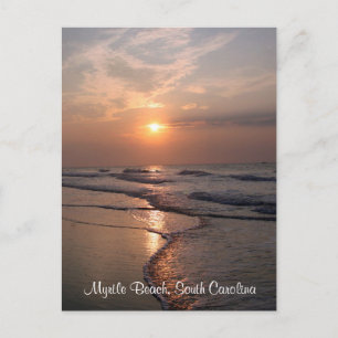 Myrtle Beach SC Sunrise Over Ocean Post Card Postkarte
