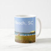 Myrtle Beach, Sc-Tassen-Strand-Szenen-Pier Kaffeetasse (VorderseiteRechts)