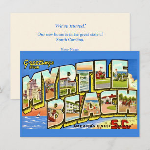 Myrtle Beach SC Umzugsankündigung Feiertagskarte
