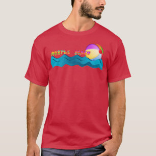 Myrtle Beach SC Waves mit Beach Ball T-Shirt
