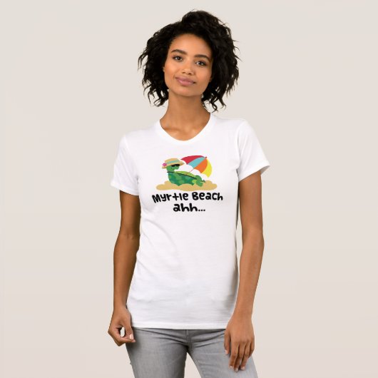 Myrtle Beach (Schildkröte auf Strand) T-Shirt (Vorne ganz)