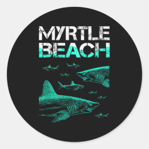 Myrtle Beach Shark Runder Aufkleber
