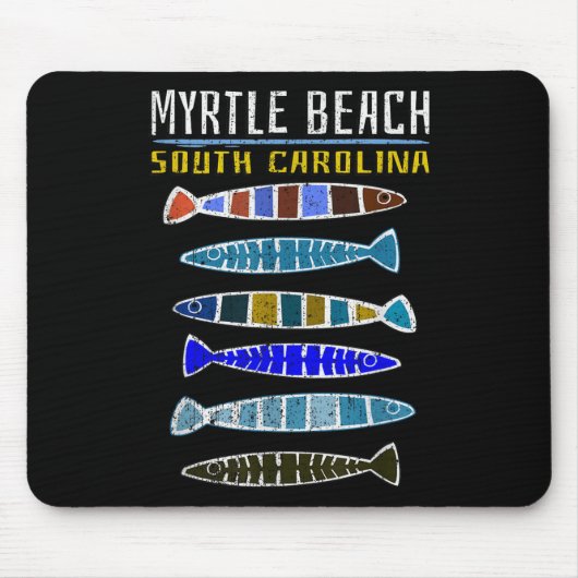 Myrtle Beach Shirt Niedlich Fischfang Süd Carolin Mousepad (Vorne)