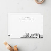 Myrtle Beach Sketch Personalisierte Mitteilungskar Mitteilungskarte (Vorderseite/Rückseite Beispiel)