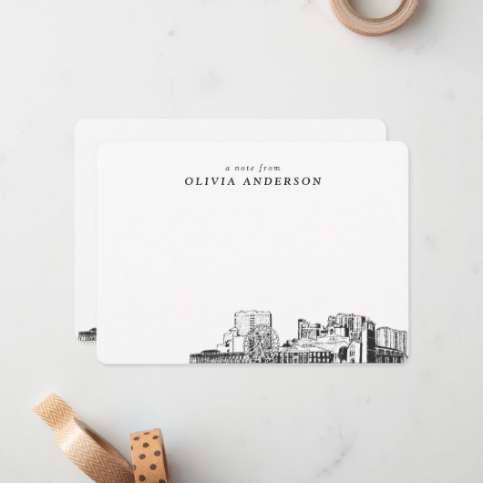 Myrtle Beach Sketch Personalisierte Mitteilungskar Mitteilungskarte (Vorderseite/Rückseite Beispiel)