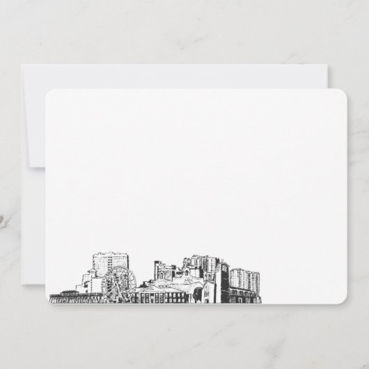 Myrtle Beach Sketch Personalisierte Mitteilungskar Mitteilungskarte (Rückseite)