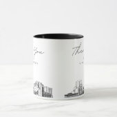 Myrtle Beach Sketch Simple Custom Wedding Tasse (Zentrum)