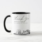 Myrtle Beach Sketch Simple Custom Wedding Tasse (Links)