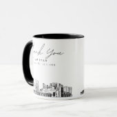 Myrtle Beach Sketch Simple Custom Wedding Tasse (Vorderseite Links)