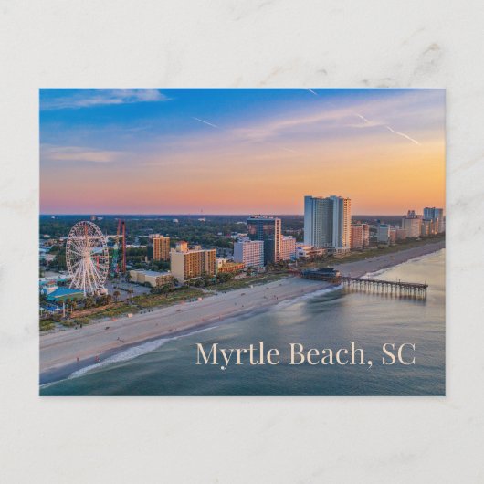 Myrtle Beach, South Carolina City Beach View Postkarte (Vorderseite)