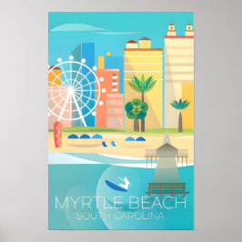 Myrtle Beach, South Carolina Druck Poster