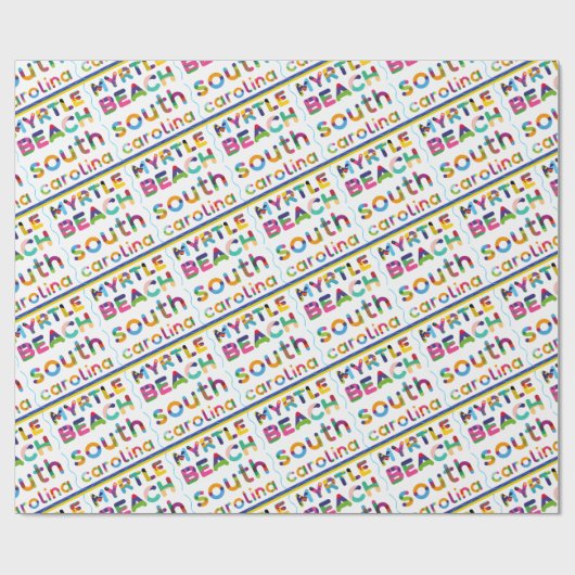 Myrtle Beach, South Carolina. Farbtextmuster Geschenkpapier (Flach)