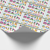 Myrtle Beach, South Carolina. Farbtextmuster Geschenkpapier (Ecke)